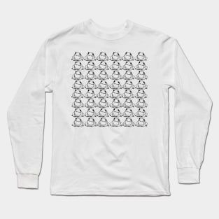 Multi frogs in black Long Sleeve T-Shirt